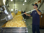 Chips coming out of the cooker