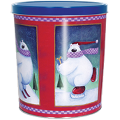3LB Skating Polar Bear Tin with Mama Zuma Red Chips