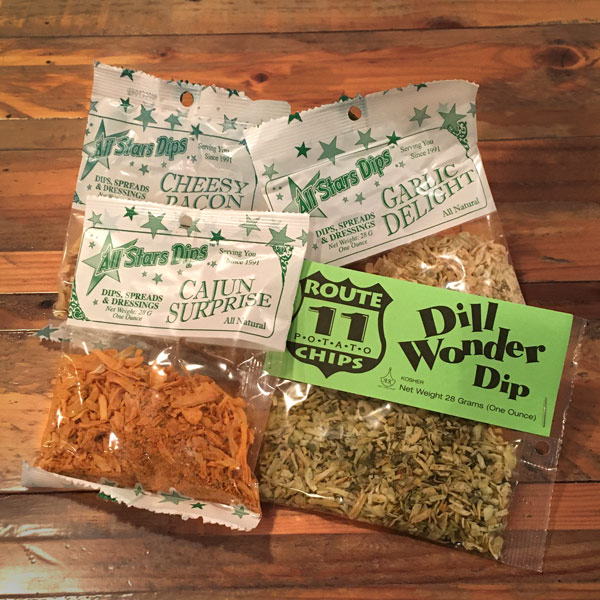 Four Pack of Dips, Chip & Dip Kits Route 11 Chips